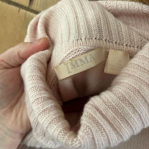 IMMA Medium Pale Pink Cashmere Sweater Turtleneck Knit - Picture 11 of 12